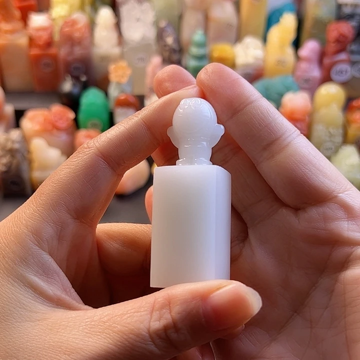 昌化石印石手工定制，哆来梦，包刻字