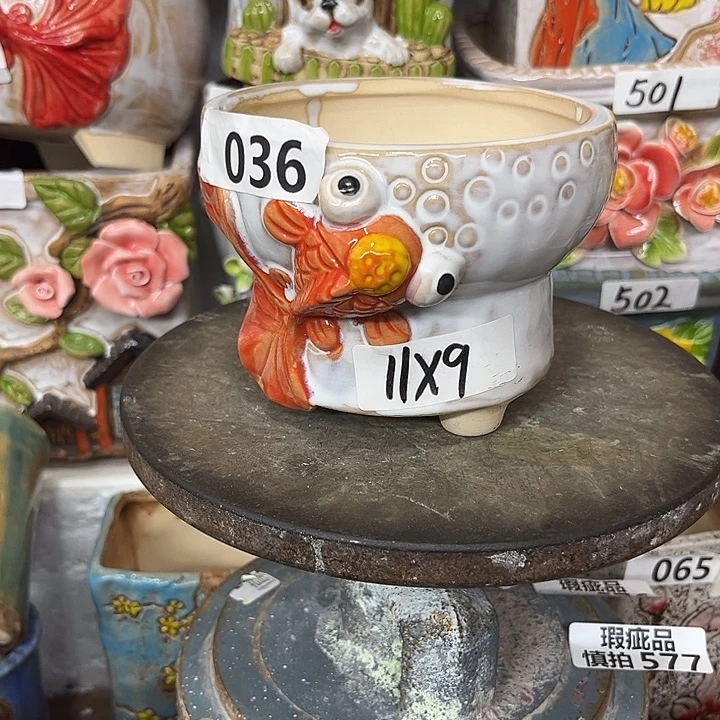 粗陶材质多肉花盆