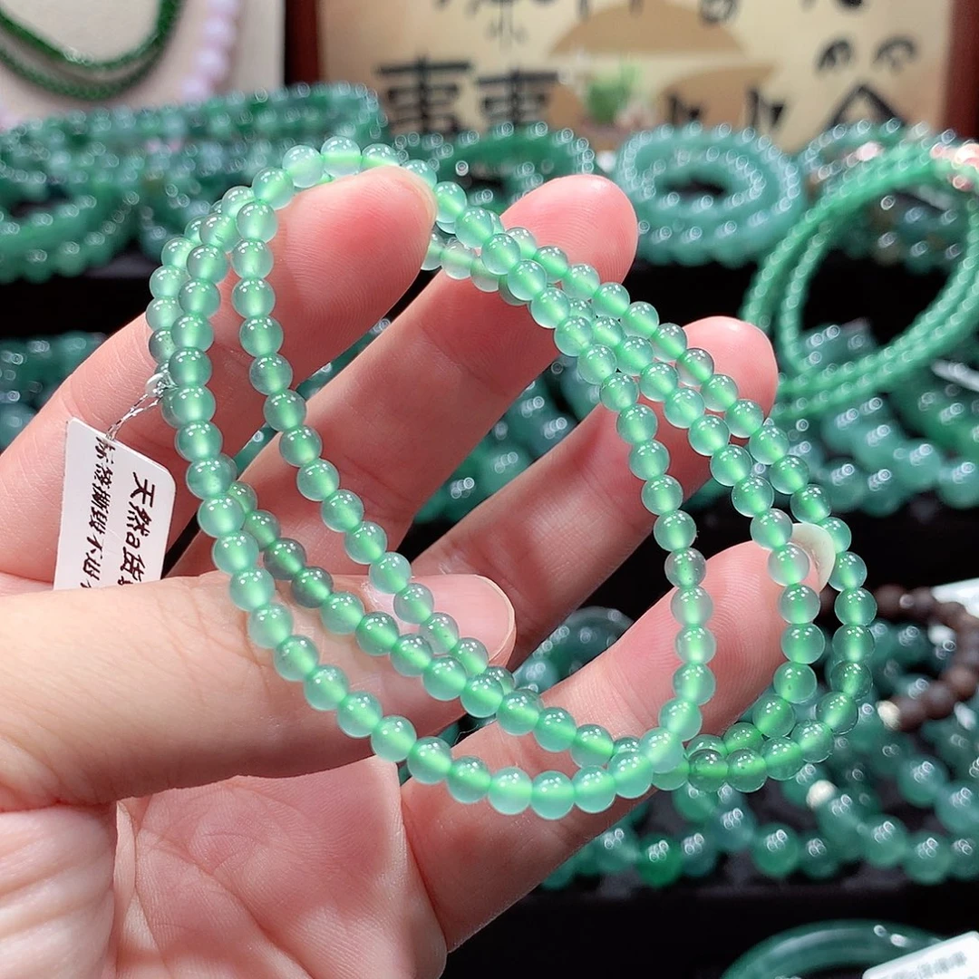 翡翠未镶嵌手链卡4.2