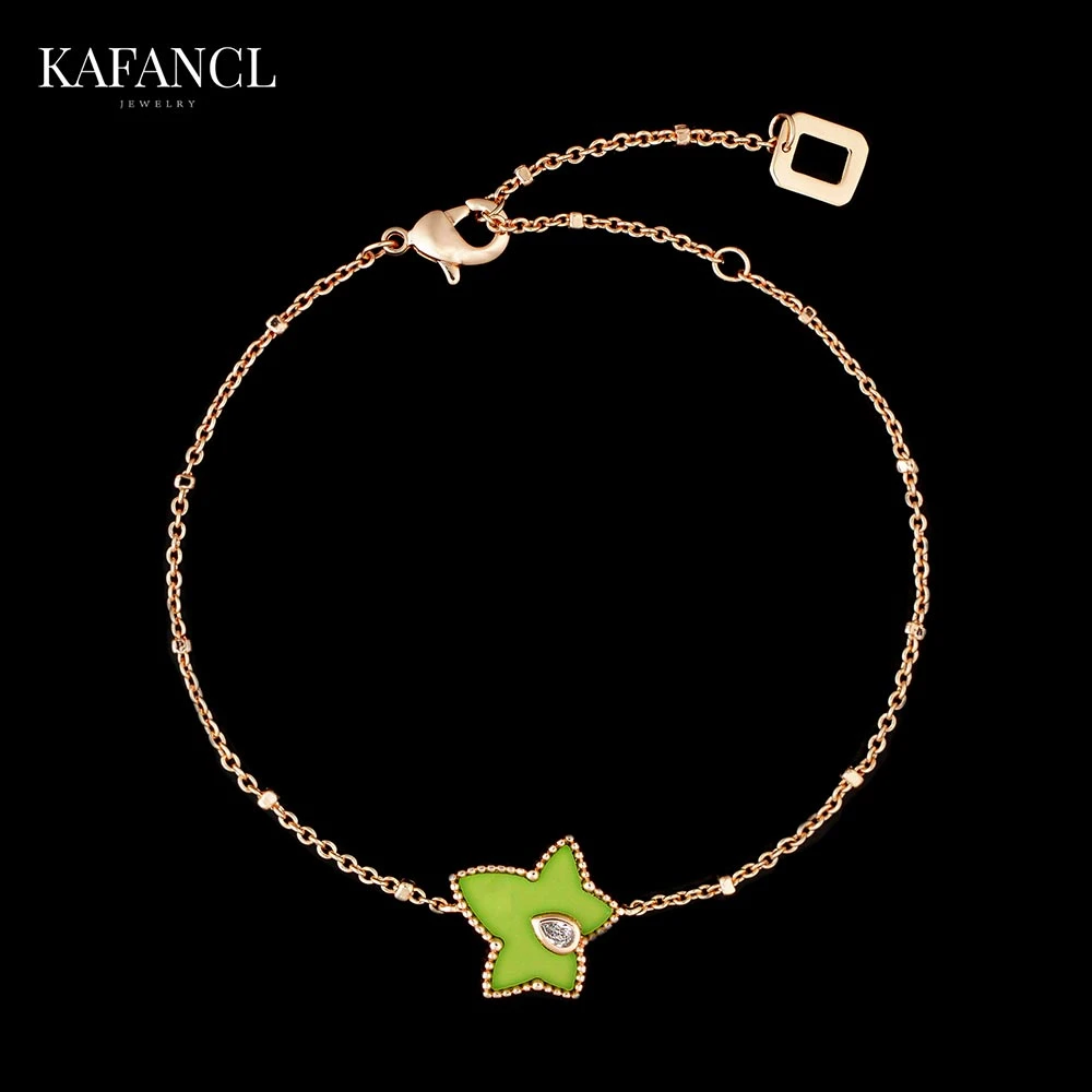 红楼 925银手链 镀K金 常青藤手链 ZF-C314