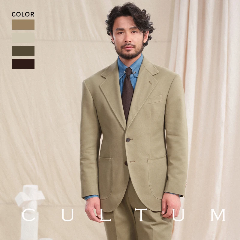 【绅士盔甲骑兵呢面料】CULTUM商务耐磨斜纹全里西服套装男