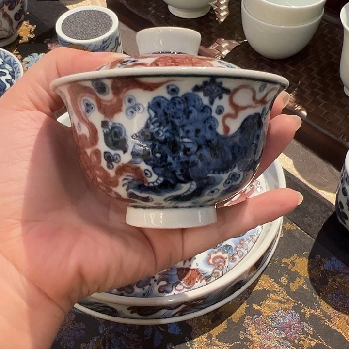 元青拙手仿元青花釉里红