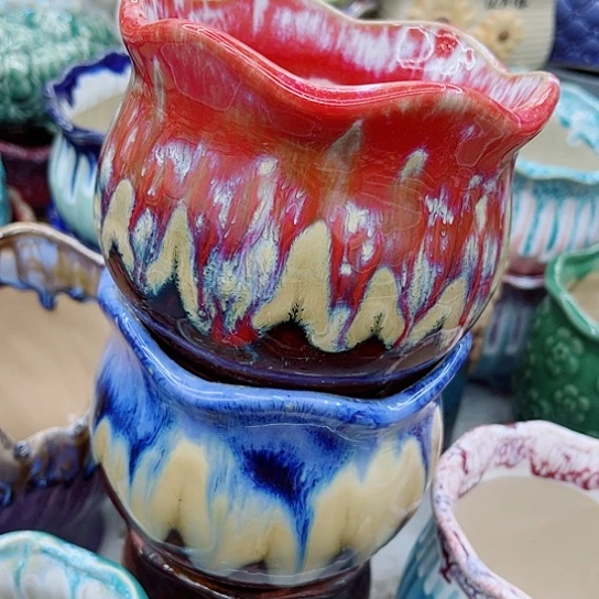 多肉绿植陶瓷花盆9.9包邮