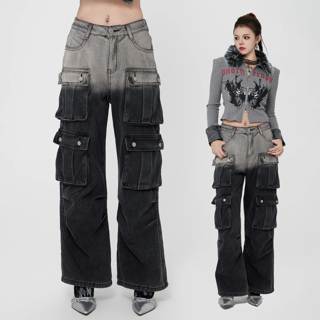 ANPK街头辣妹牛仔阔腿裤AD214K8841