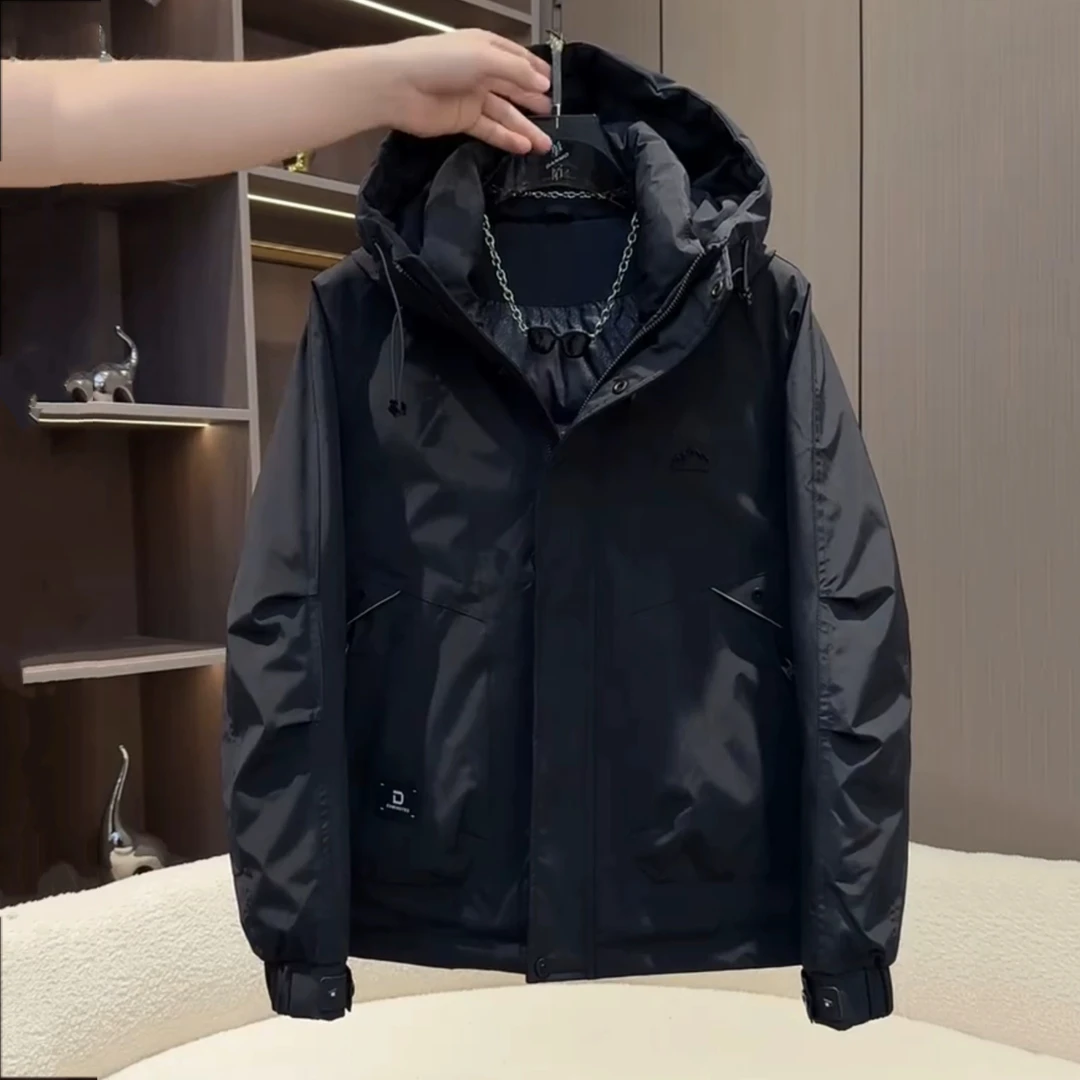 90鹅+满背劳斯黑钻石墨烯秋冬情侣款加厚外套