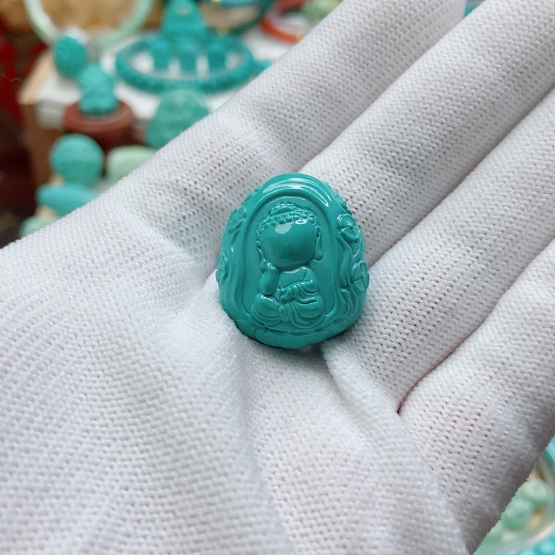 绿松石未镶嵌无相佛