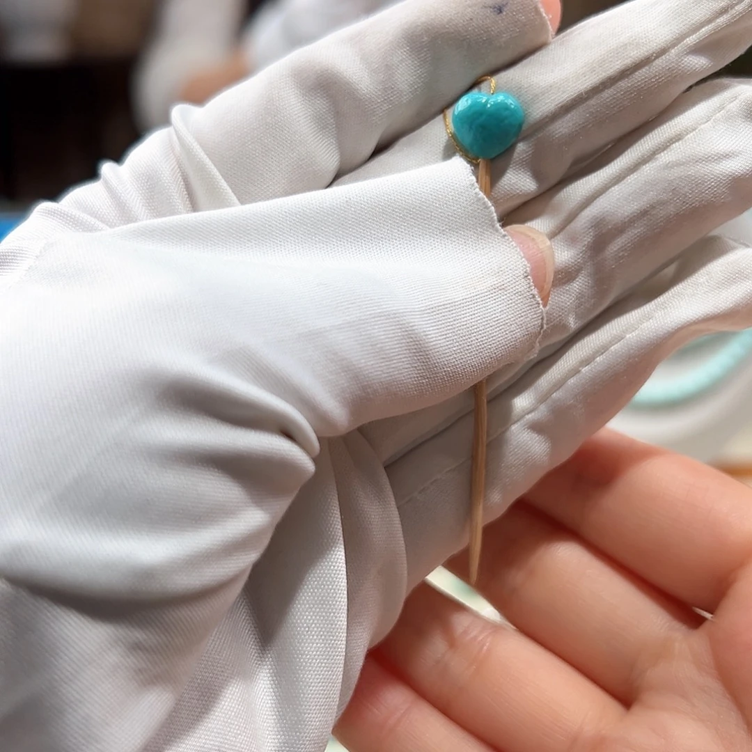 绿松石未镶嵌11玉化料爱心卡9+