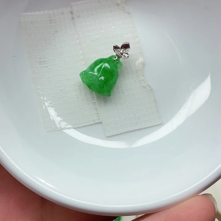 翡翠18K金镶嵌手链天然缅甸翡翠A货