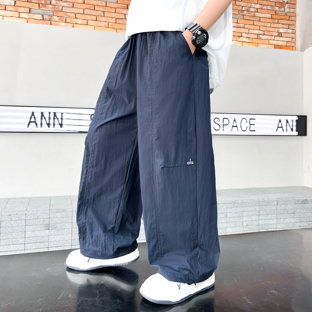 儿童装男童夏装薄款裤子2025新款中大童夏季防蚊休闲裤夏款速干裤