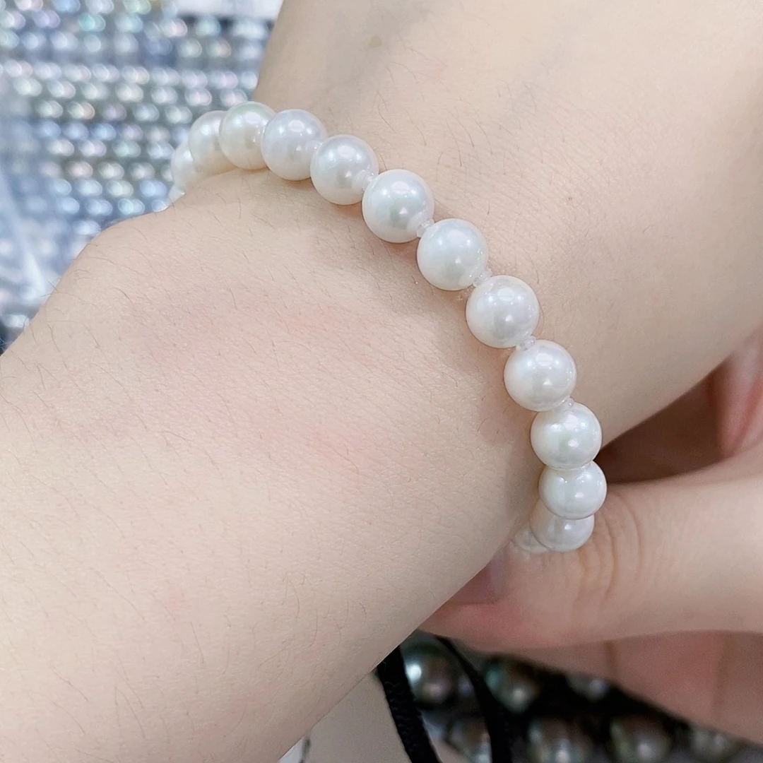 未镶嵌海水珍珠手链美****.