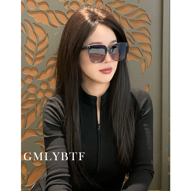 方形大框显脸小太阳眼镜女2025年新款一体式硅胶鼻托防紫外线墨镜