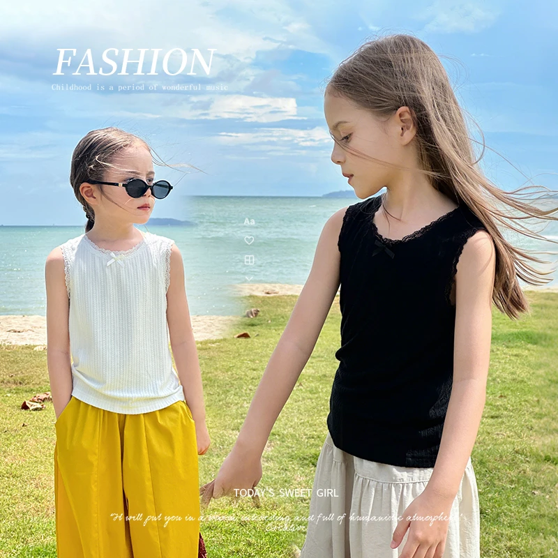 儿童2025夏季新款可爱蝴蝶结背心BXT136