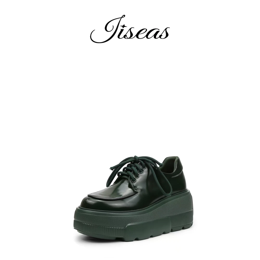 JISEAS/捷熙厚底新款真皮时尚百搭休闲鞋15A3163.