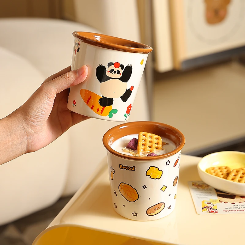 日式陶瓷手握杯水杯女士精致好看的杯子马克杯高颜值咖啡杯牛奶杯