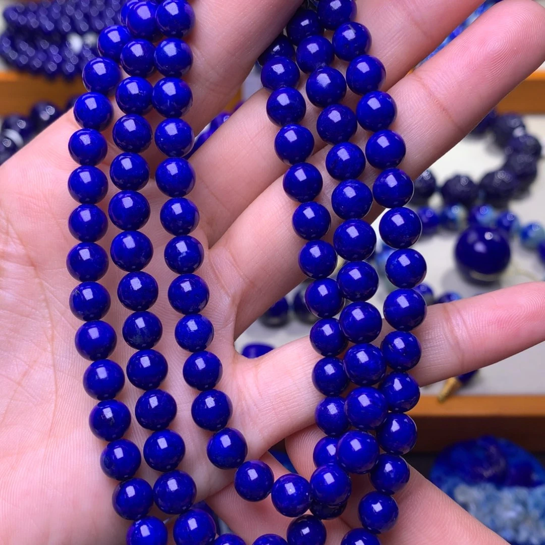 青金石未镶嵌手串7mm