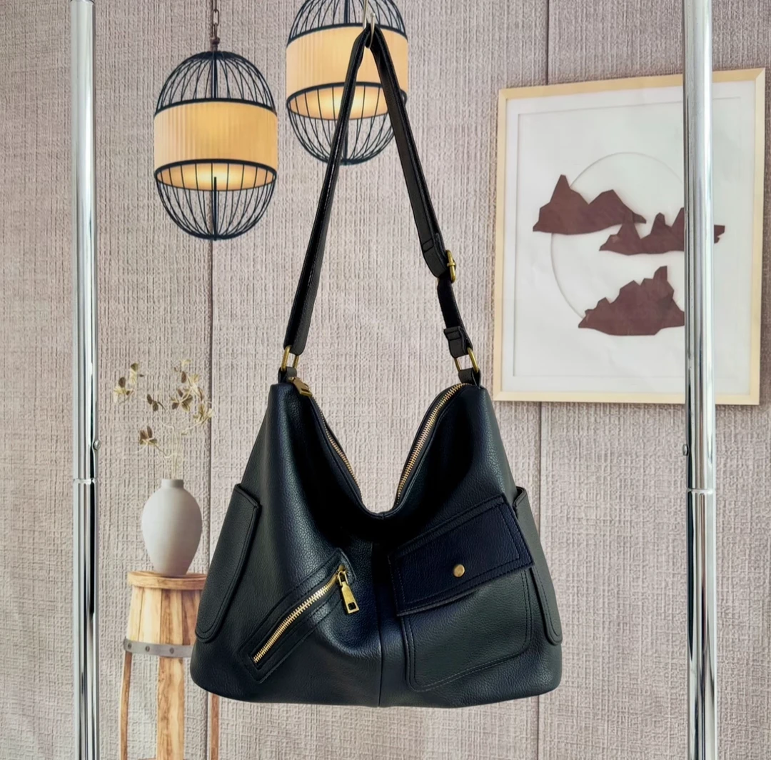 新品秋冬欧美时尚女包托特包软皮休闲大包大容量单肩多口袋283