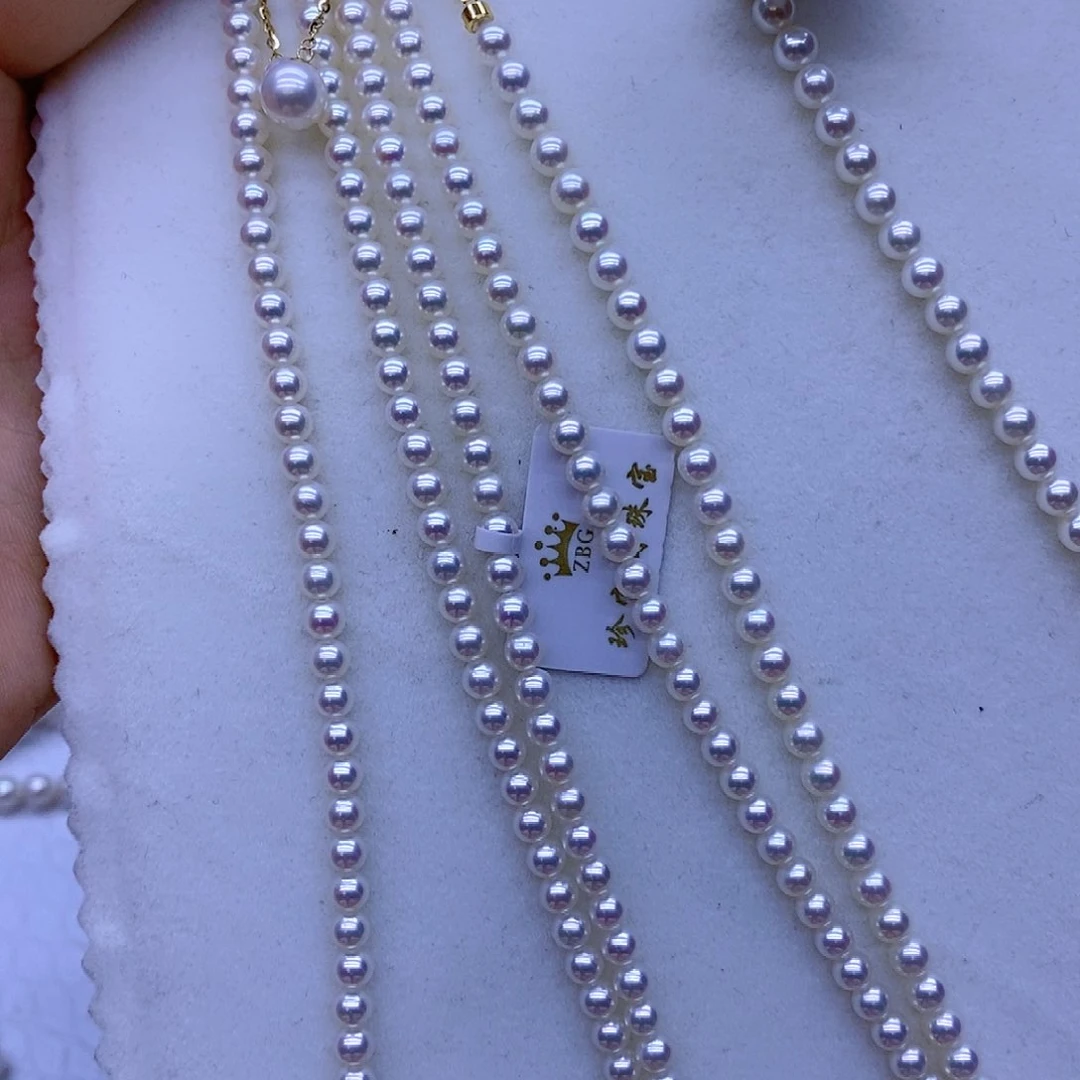 淡水珍珠18K金镶嵌颈饰万**缘