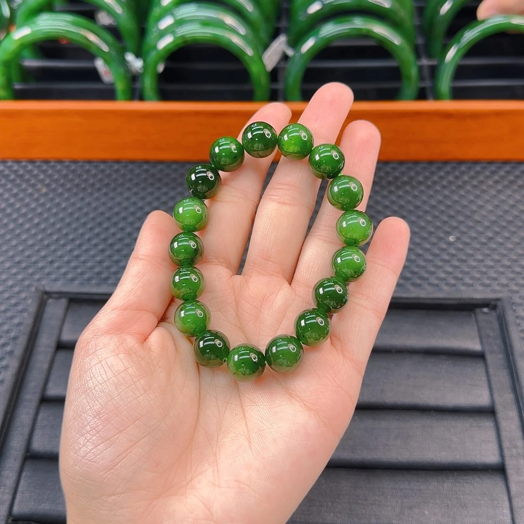 未镶嵌手链和田玉碧玉手串卡12