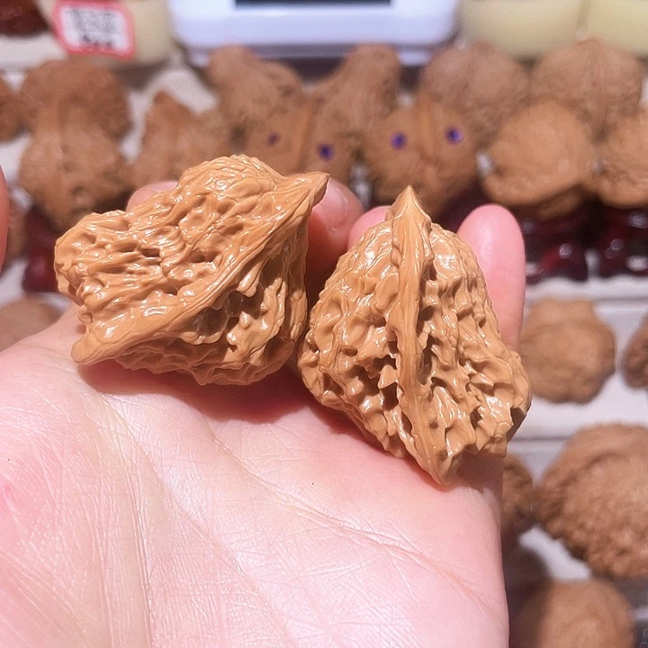 把件文玩核桃盘山小鸟放漏款