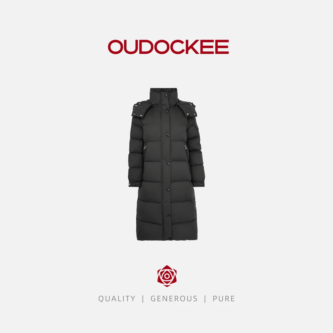 OUDOCKEE 鸥鸥 【北影校花】韩系过膝长款宽松羽绒服外套 202507