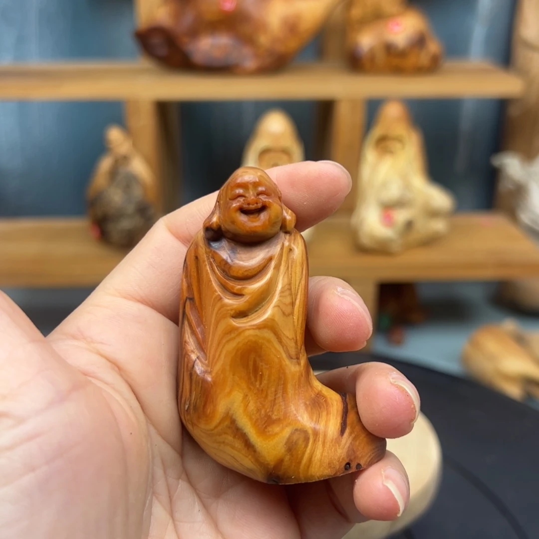 木天**舟崖柏木摆件手把件