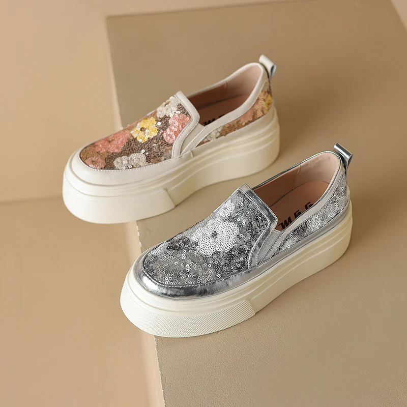 6559 鞋面亮片-内里猪皮-鞋垫羊皮 单鞋四季鞋