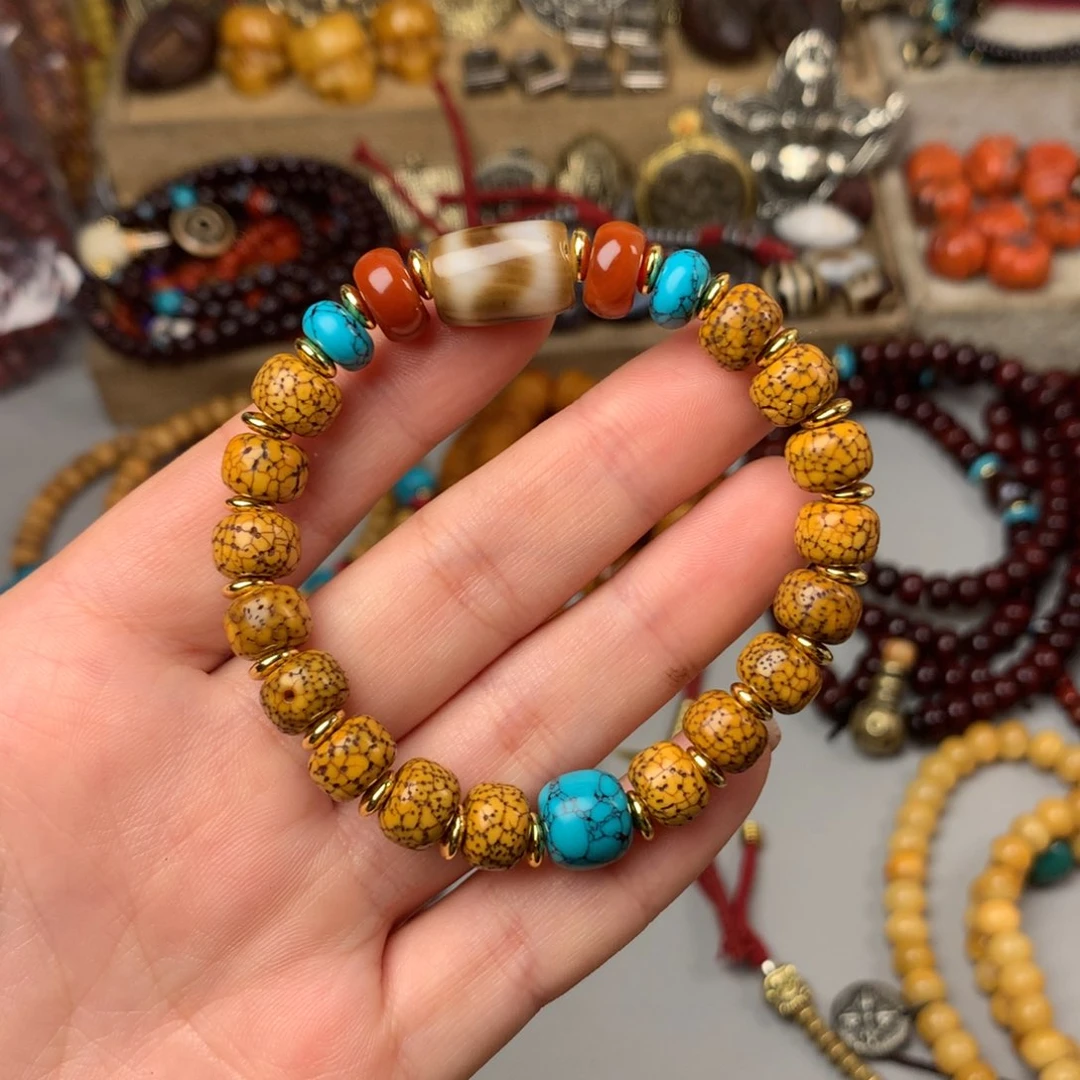 生****角藏传串星月菩提手串