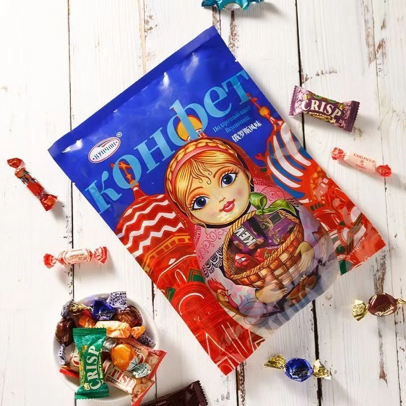 娃娃混合糖俄罗斯风味糖果礼包太妃糖牛轧糖巧克力味零食糖果