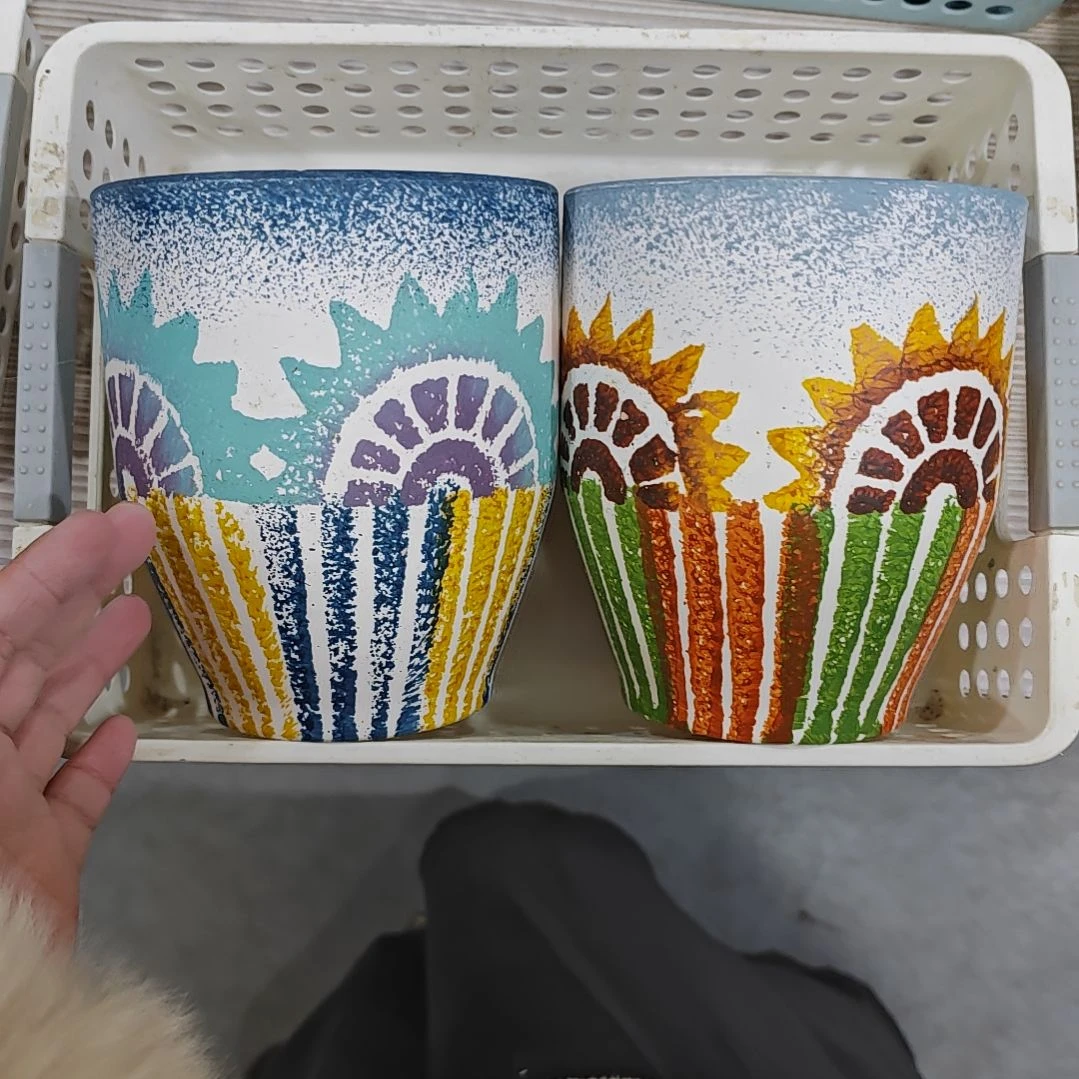 红陶吸水透气的白陶花盆凑满12发货