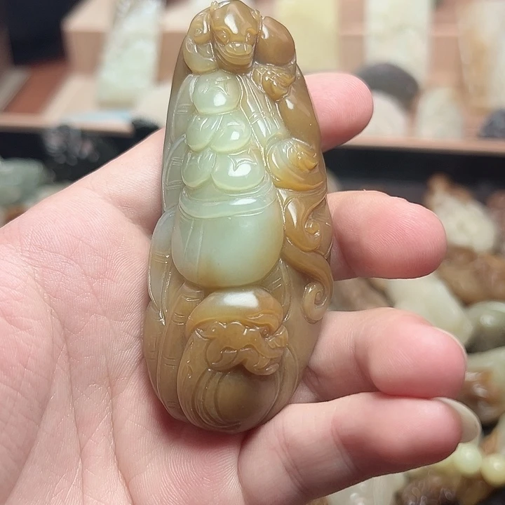 颈饰未镶嵌和田玉诗***方
