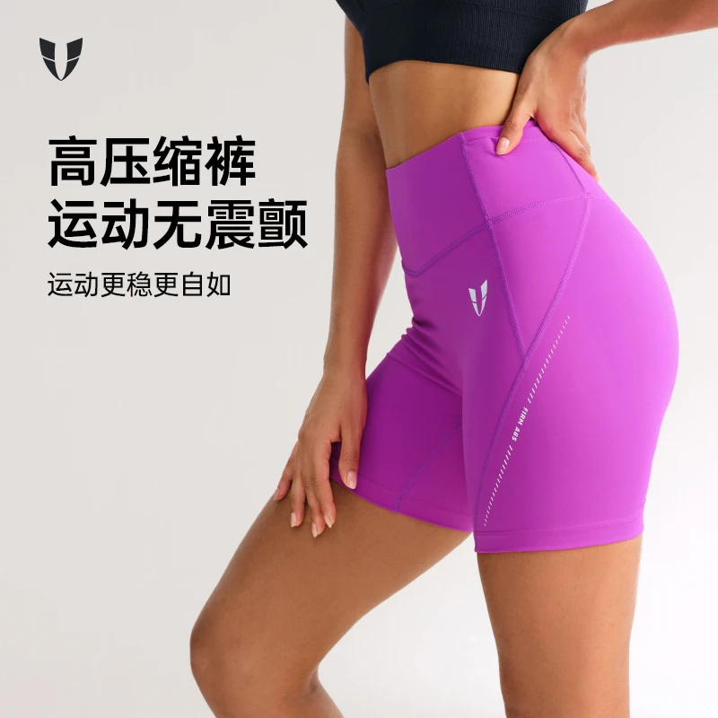 马甲线健身四分短裤女骑行紧身网红款运动服女户外跑女F2532D567