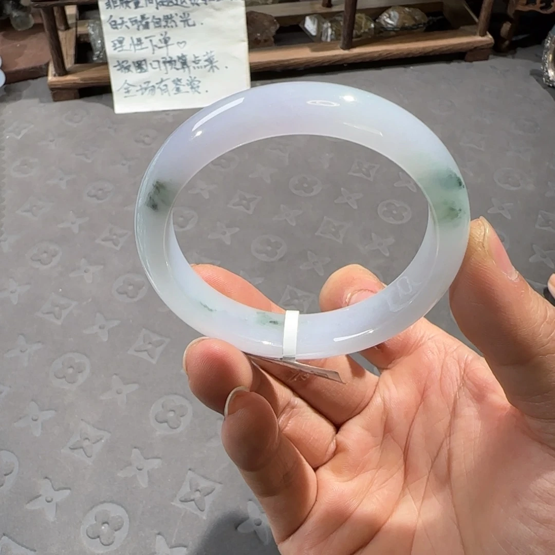 翡翠未镶嵌手镯55.3圈口