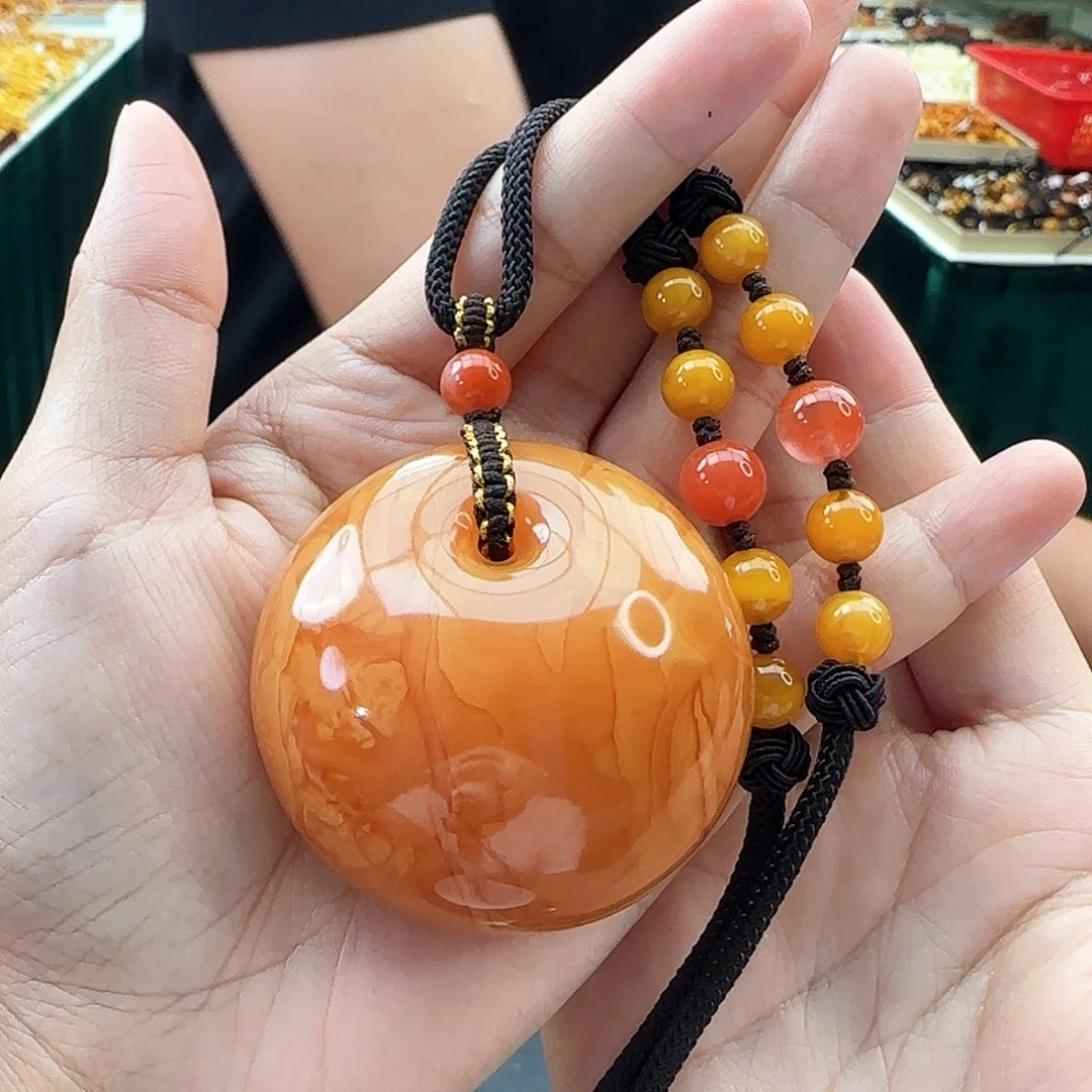 手链琥珀未镶嵌吊坠