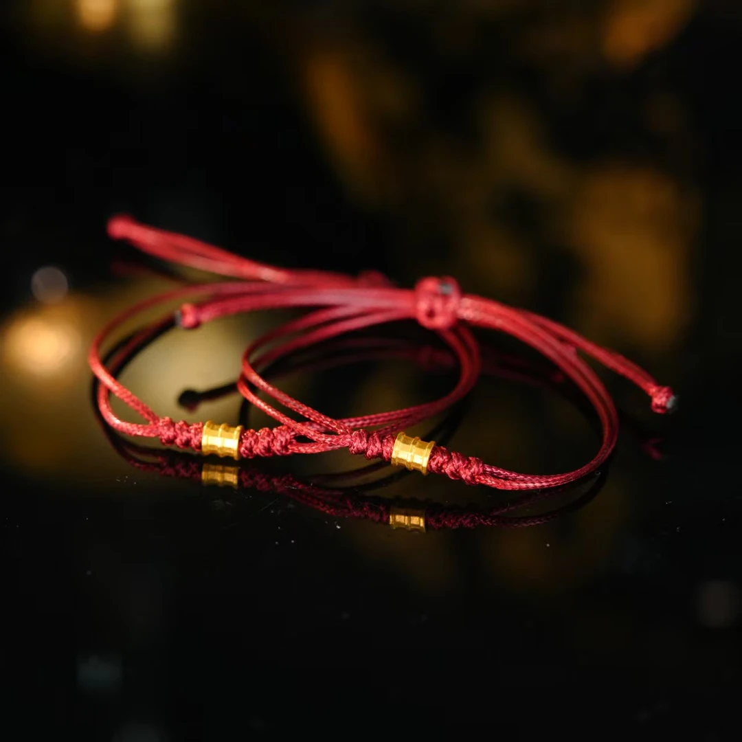 【初见珠宝】足金红手绳24-2CL117X915【多样性发一件】