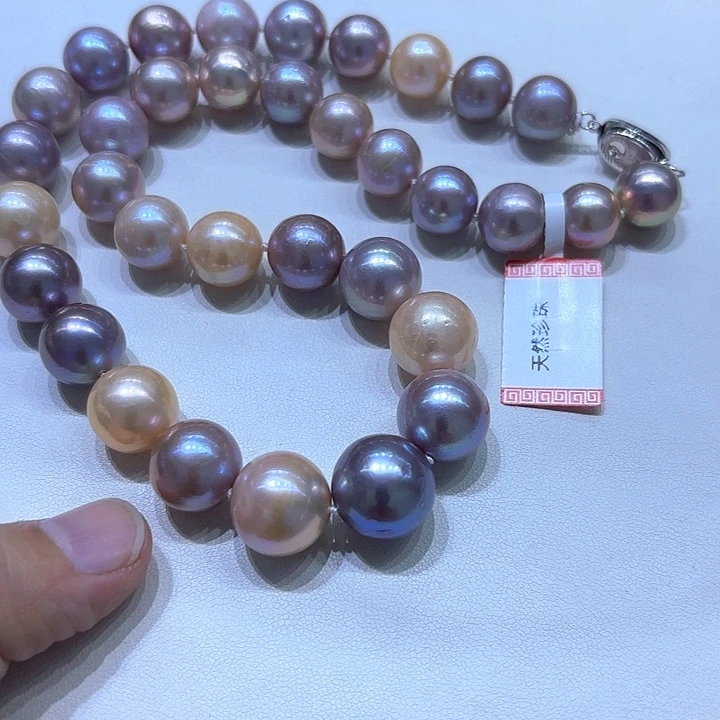 淡水珍珠银S925镶嵌颈饰