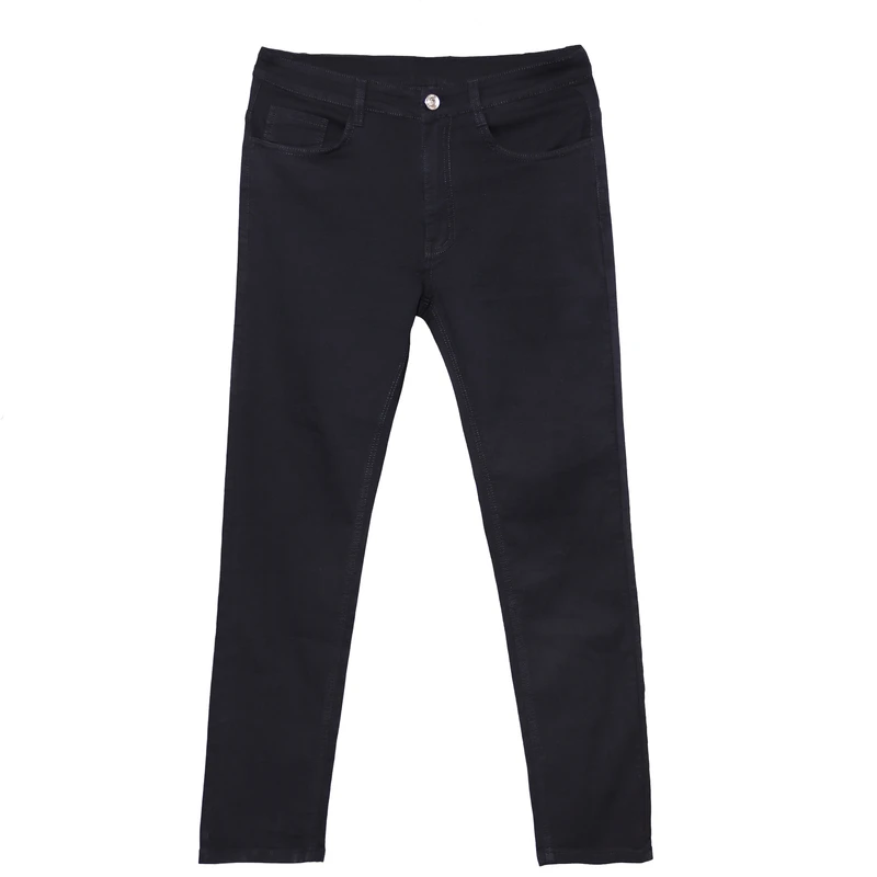 男士纯黑牛仔裤高腰直筒时尚百搭弹力 6913
