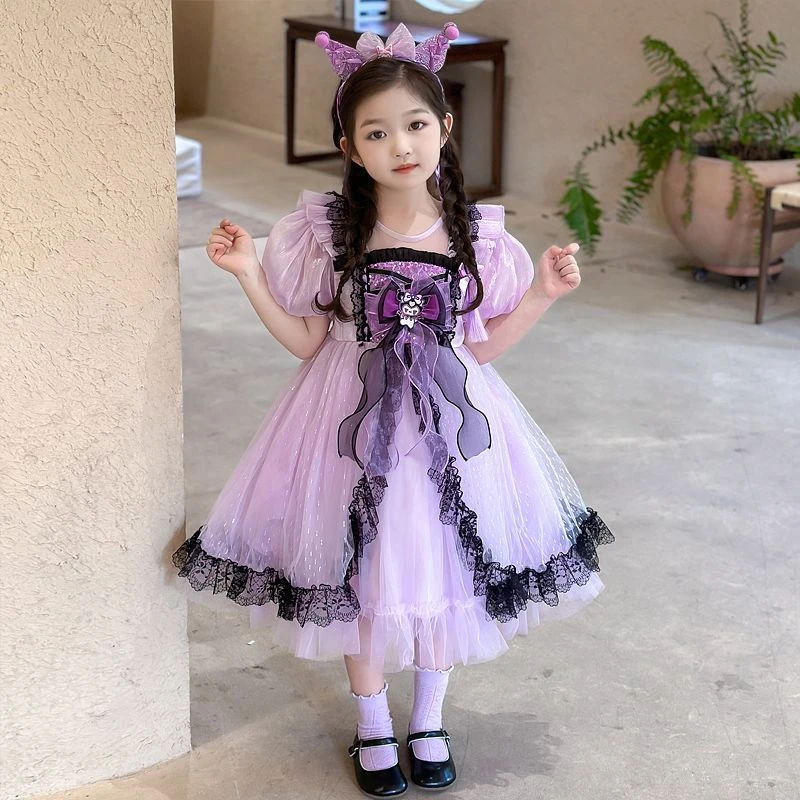 女童连衣裙夏季2025新款洋气儿童库洛米公主裙女宝宝生日礼服爆款