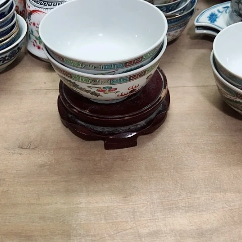 杯猎***1景德镇龙凤饭碗11.3cm