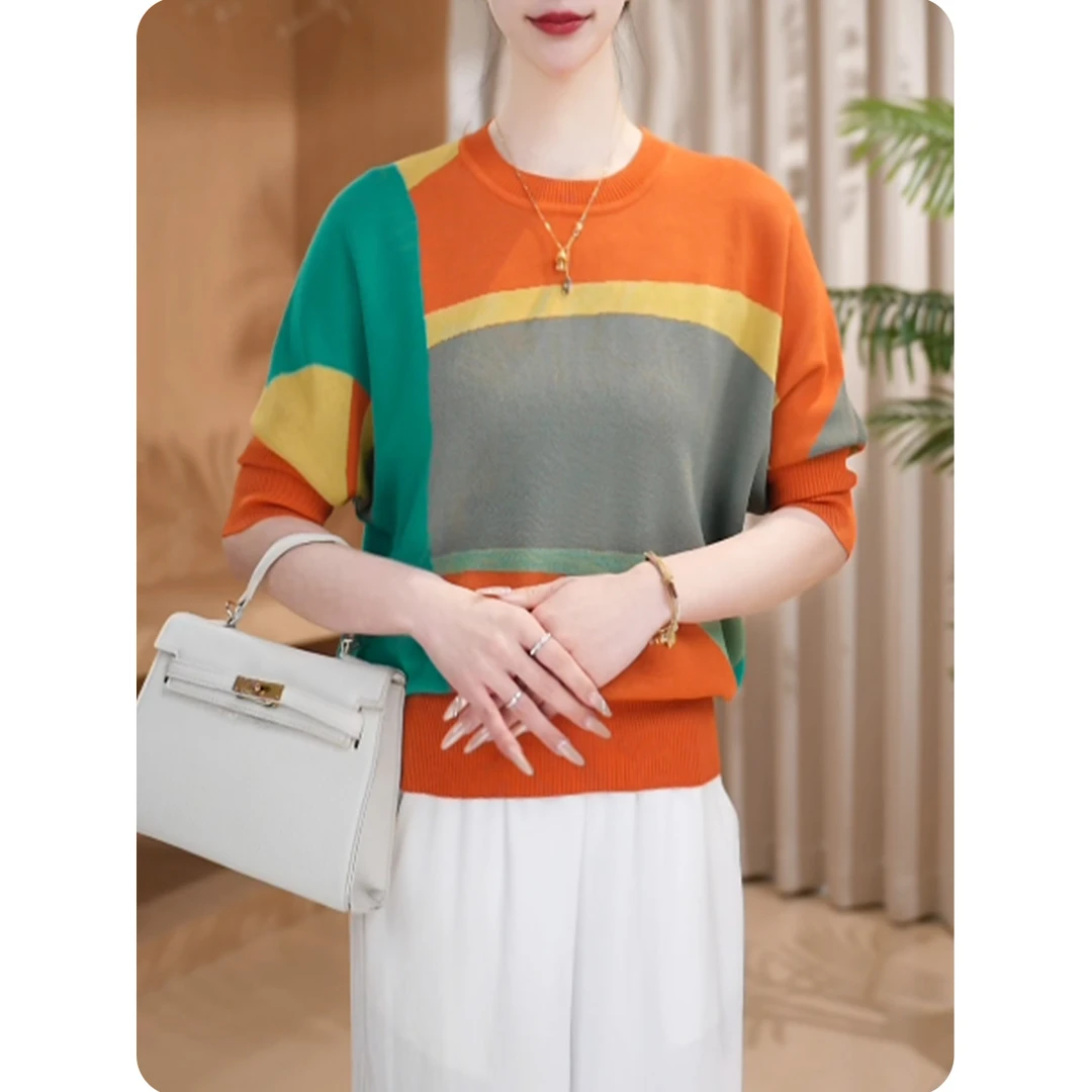 [霞慧]新品女士宽松小衫气质上衣时尚休闲女装3ZS015951-1