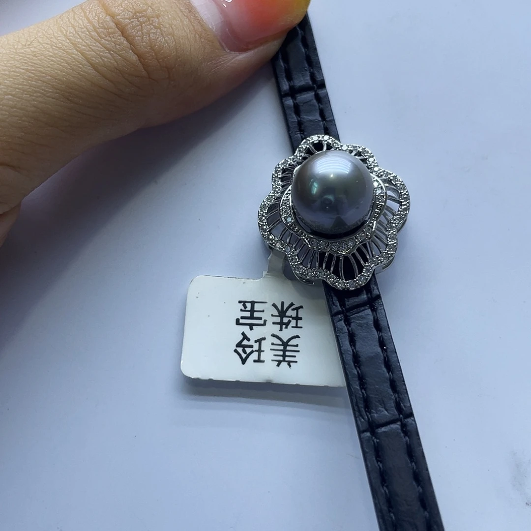 银S925镶嵌海水珍珠手绳