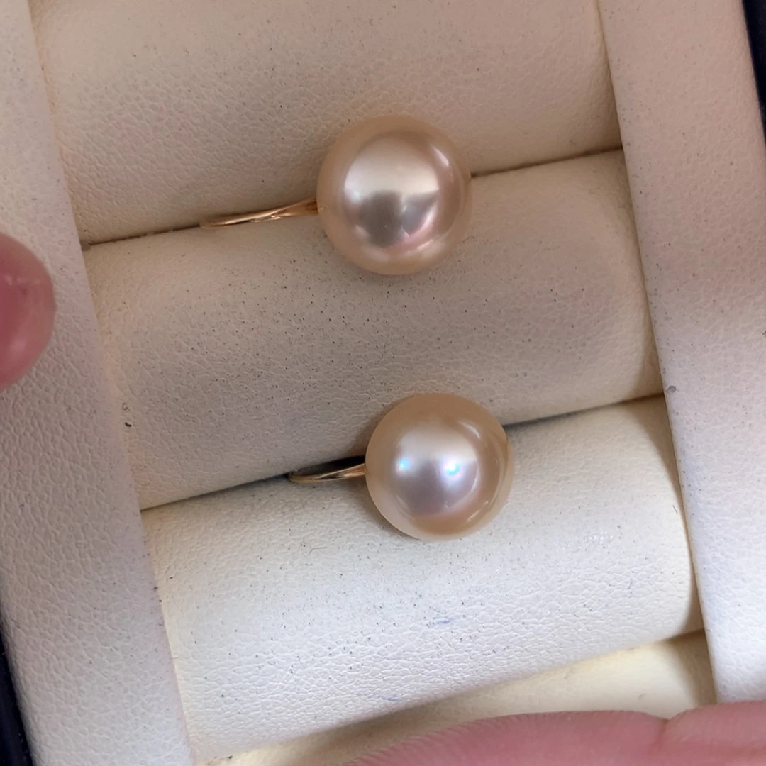 海水珍珠耳饰18K金镶嵌