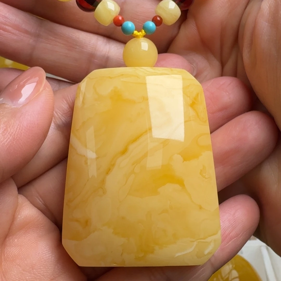 蜜蜡未镶嵌毛衣链无优化无烤色无补胶无覆膜无辐照无煮蜜