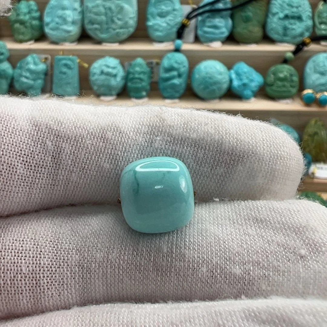 未镶嵌绿松石老型对珠11x10.5mm