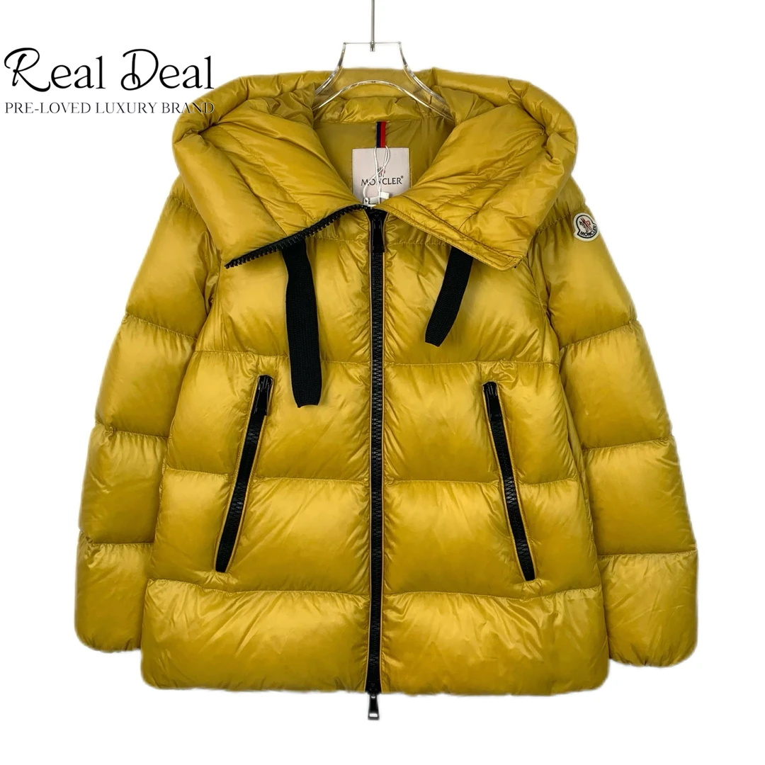 95新 MONCLER H13015 徽标贴饰抽绳羽绒服 XS码