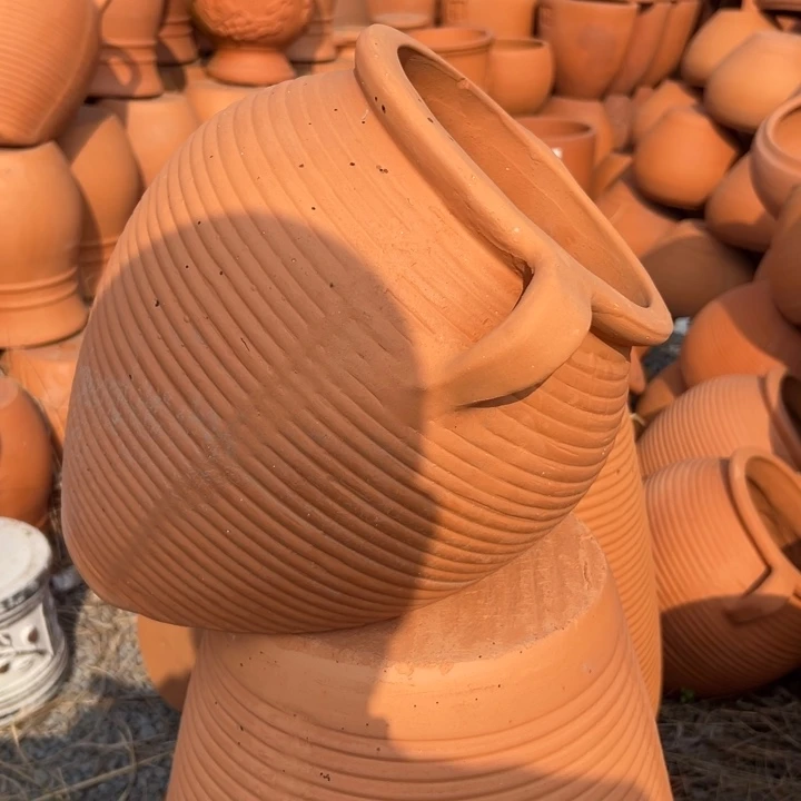 19×28×30 卧盆红陶微瑕
