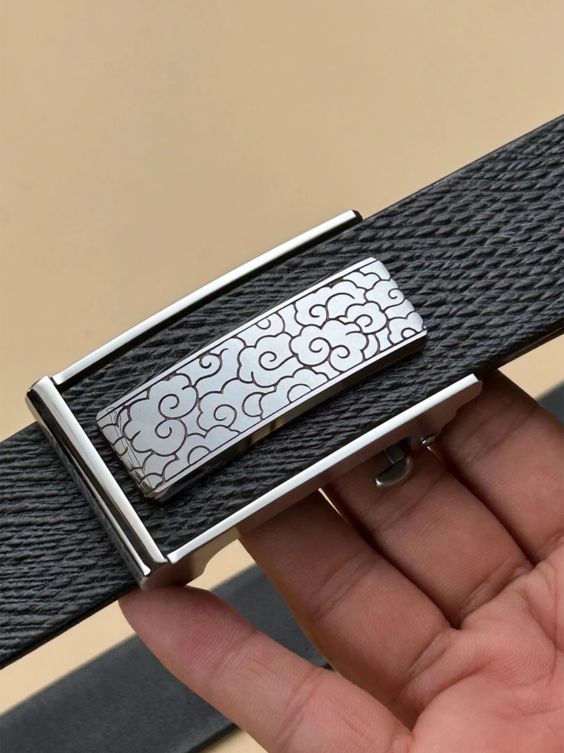 男士皮带真皮纯牛皮自动高档腰带男款头层牛皮潮流时尚百搭裤带