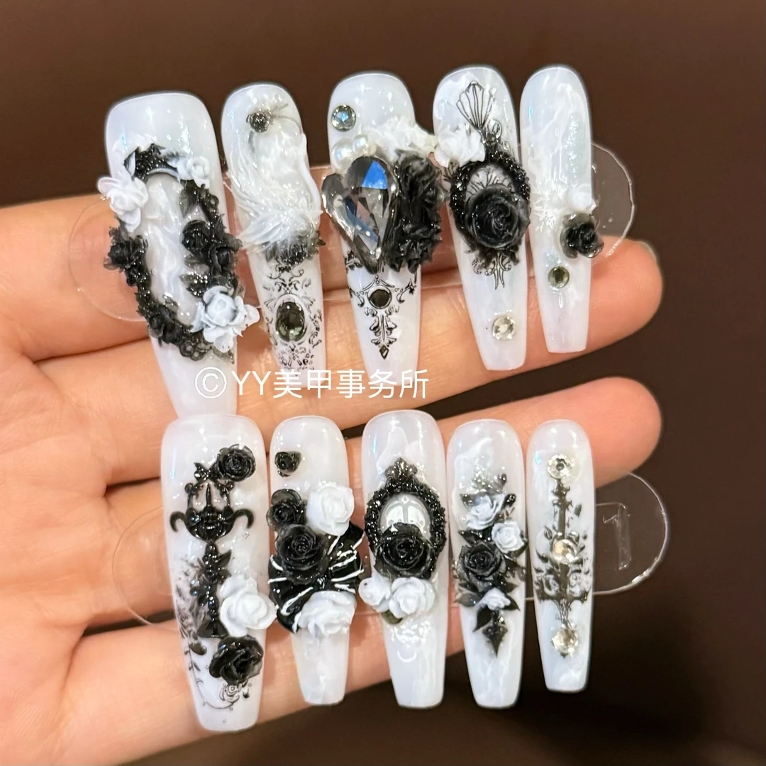 3权杖 下单后联系客服改发货时间否则无法制作 手工穿戴美甲