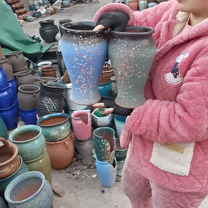 红陶口14高26瑕疵两个