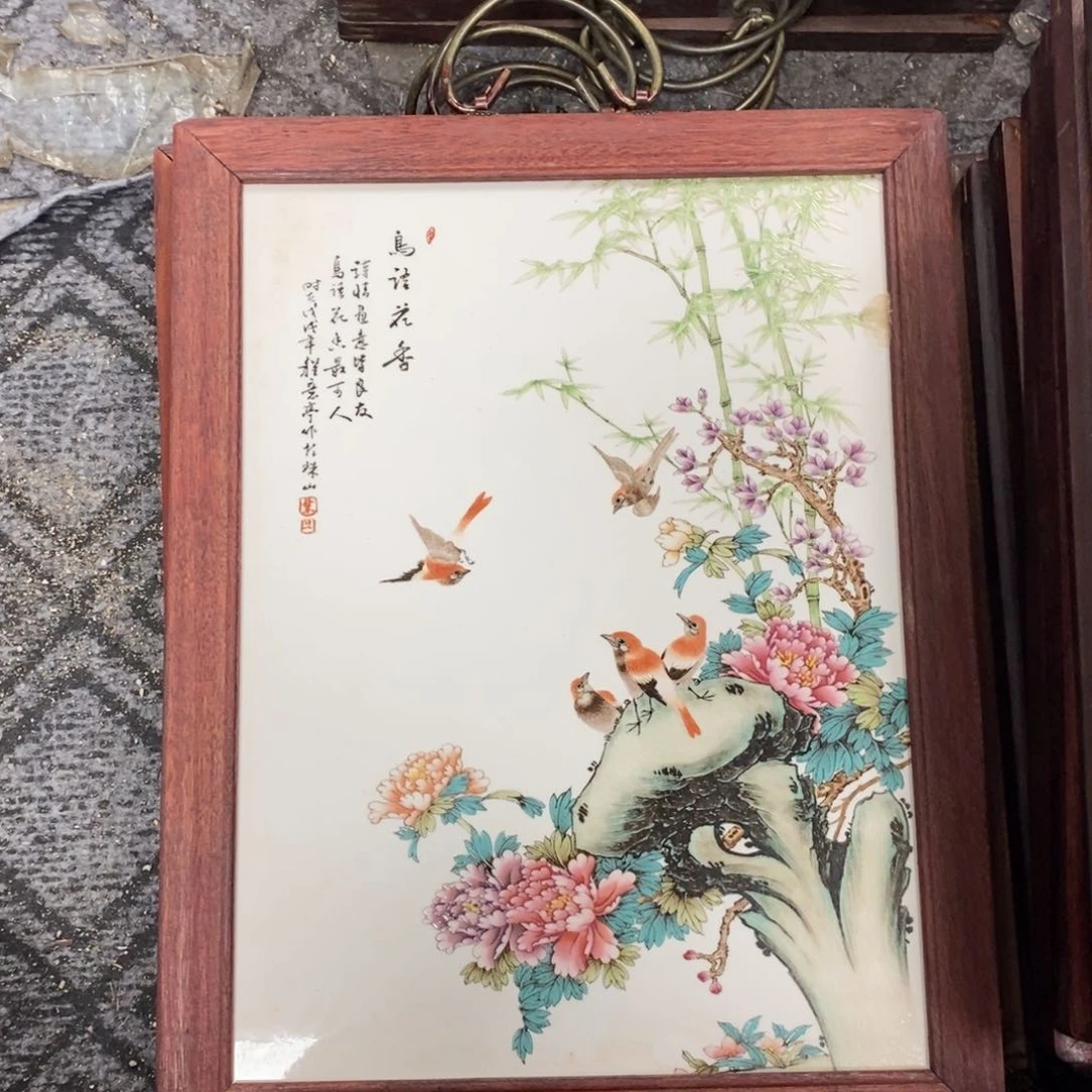 瓷片37*28*1景德镇瓷板画柴窑烧制