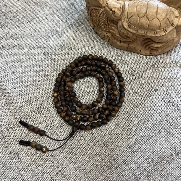 c-海南白棋0.6*118圆珠白棋沉水级多圈沉香手串 多样性发一